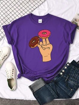 Каждый день нужны два пончика Футболка Спортивная Универсальная Футболка Harajuku Креативная футболка Уличная Индивидуальная футболка