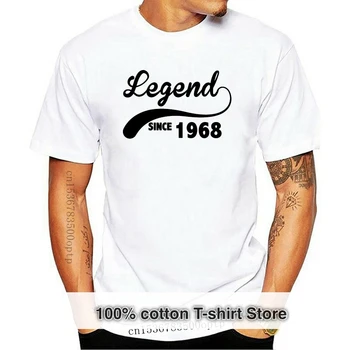 Летние футболки 2018 для мужчин, забавные хлопковые футболки с коротким рукавом, мужские футболки с принтом Legend Since 1968