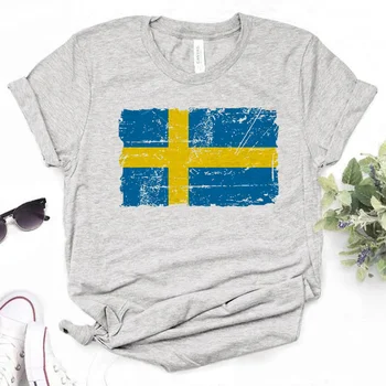 Шведские футболки, женские футболки в стиле харадзюку, женская забавная одежда y2k