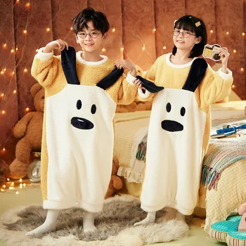 Зимне-осеннее детское одеяло, Слиперы, милая пижама с героями мультфильмов, одежда унисекс, комбинезоны для мальчиков, костюм для девочек с рисунком щенка