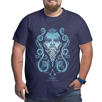 Мужские футболки Nordic Pirates для больших и рослых мужчин, графические футболки, большие футболки, синие футболки 6xl, модная винтажная одежда