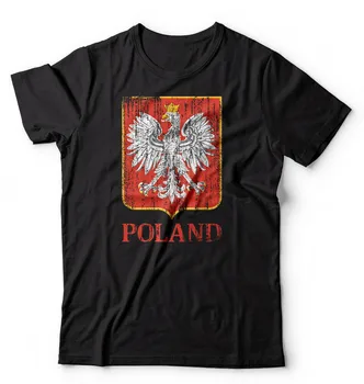 Футболка Polska Poland Pride с гербом Польского Орла, 100% Хлопок, С Круглым вырезом, Летняя Повседневная Мужская футболка С коротким рукавом, Размер S-3XL