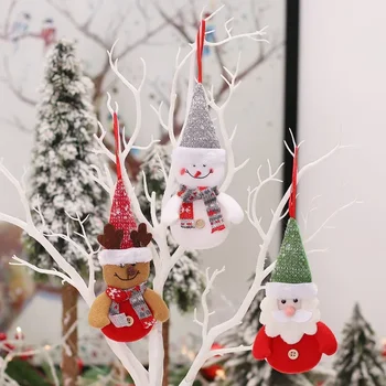 Рождественские украшения, подвески с мультяшными куклами, Аксессуары для рождественской елки, реквизит для переодевания, подарки для детского сада