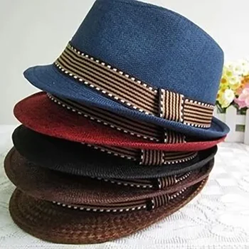 Детская шляпа, джазовая кепка джентльмена, весенне-летние пляжные шляпы с широкими полями для мальчиков