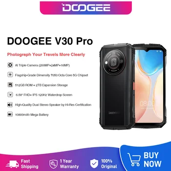 DOOGEE V30 Pro 32 ОЗУ + 512 ПЗУ 200 Мп Камера с разрешением 7050 5G 6,58 