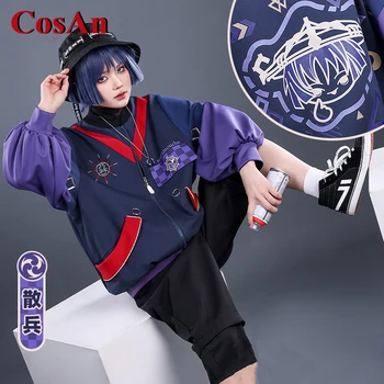 CosAn Game Genshin Impact Scaramouche Косплей костюм Повседневное пальто Анимационная производная толстовка Одежда для ролевых игр для вечеринок