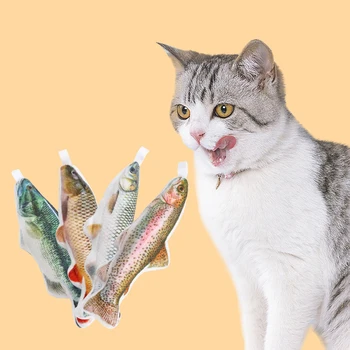 Игрушки из кошачьей мяты, имитация искусственной рыбы, Креативные кошки, Интерактивное обучение котенка, Играющие в скрипучий звук, Игрушки для домашних животных