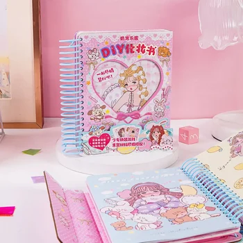 Оптовая Продажа Новая Книга по макияжу Mikko Diy Cute Cartoon Girl Coil Book Kawaii Memopad Портативные Забавные Книги Подарки Призы Для детей