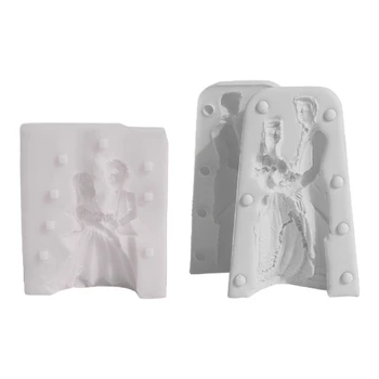 3D Пара силиконовых форм для свечей, форма для мыла ручной работы, формы из эпоксидной смолы, поделки, украшения для дома, свадебный подарок