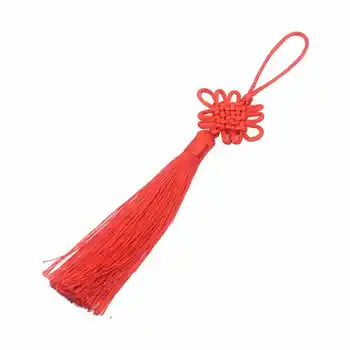 5 шт. 10 шт. Красные китайские узлы ручной работы, Мягкие кисточки, подвесные Фестивальные подвески для украшения дома