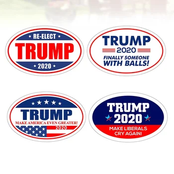 1 Комплект 4шт Наклеек-наклеек на президентские выборы в США 2020 года Сторонники рекламируют Декоративные наклейки