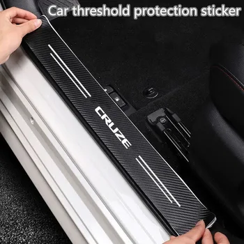 Наклейка для защиты порога автомобиля из углеродного волокна, наклейка для защиты багажника от царапин для Chevrolet Cruze 2011-2014 2015 2016 2017 2018