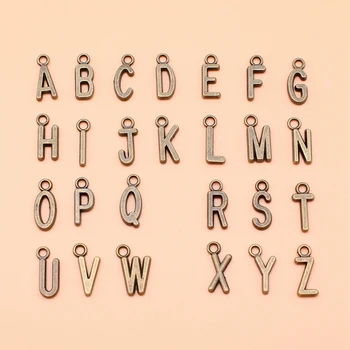 Буквы алфавита A ~ Z, подвески, материалы, серьги, принадлежности для изготовления ювелирных изделий 26 шт. /компл.