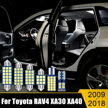 Для Toyota RAV4 XA30 XA40 30 40 2009-2012 2013 2014 2015 2016 2017 2018 6 шт. Автомобильные Лампы Для Чтения, Лампа для Багажника, Лампы Для Туалетного Зеркала