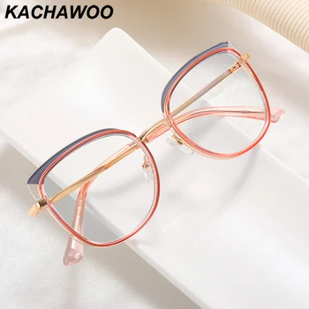 Kachawoo женские квадратные очки синий светофильтр женские tr90 металлическая оправа для очков 