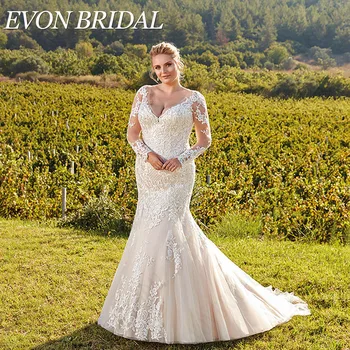 EVON BRIDAL Изысканное Свадебное Платье Размера Плюс 