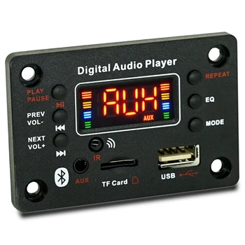 1 Шт. Модуль Bluetooth Автомобильный аудио Mp3 декодер Плата усилителя мощности Функция внешнего микрофона