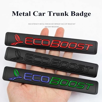 3D Металлический Логотип EcoBoost Автомобильное Крыло Эмблема Значок Наклейка На Багажник Для Ford Focus Fiesta Mondeo Edge Escape Аксессуары Для Стикеров EcoBoost