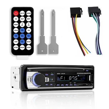 8X 1 DIN Bluetooth Автомобильный Стереозвук В Приборной Панели Громкой Связи FM Aux Входной Приемник SD USB MP3-Радиоплеер С Дистанционным Управлением