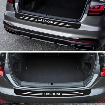1 шт. Автомобильный порог из углеродного волокна, Защитная пластина заднего багажника, защитные наклейки на бампер для Nissan Qashqai J10 J11 Автомобильные аксессуары