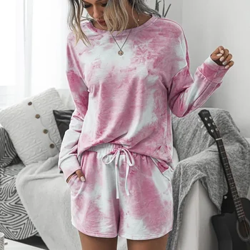 Женская летняя одежда для сна, пижамный комплект, женская пижама для отдыха, Повседневный модный комплект из 2 предметов