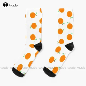 Носки Oranges Are Cute, прикольные носки, Персонализированные носки Унисекс для взрослых, подростков, молодежи, подарок на Хэллоуин, Рождественский подарок, 360 ° Цифровая печать
