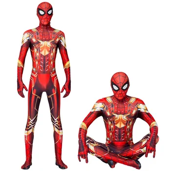 Новый дизайн, стальная версия, Человек-паук, косплей, цельные колготки, игровой костюм, косплей