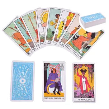 78 Игральных карт из бумаги с пластиковым покрытием Современная колода карт Таро ведьмы с изображениями Райдера Уэйта Популярная колода карточных игр для настольных игр
