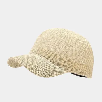 Летняя соломенная бейсболка из цельного материала, регулируемые уличные шляпы Snapback для мужчин и женщин 178