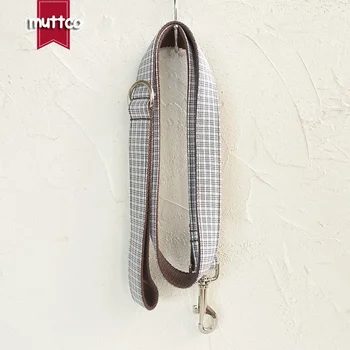 Уникальный дизайн MUTTCO модный галстук-бабочка поводок для собак ручной работы БЕЛЫЙ крошечный клетчатый поводок для собак 5 размеров UDL102
