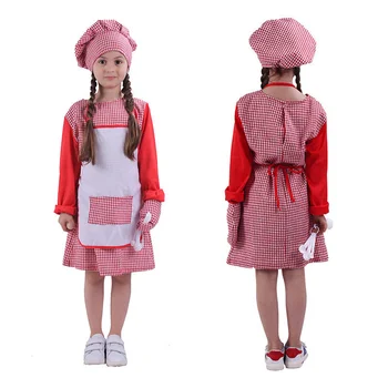Детский костюм повара, игрушки для девочек на кухне, костюм для девочек, сценическое представление для косплея