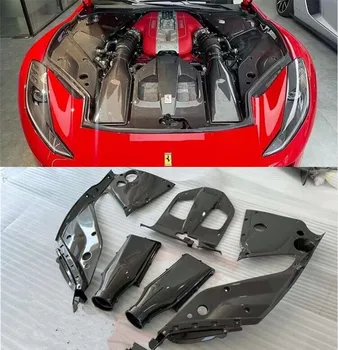 5ШТ Защита двигателя Переднего бампера из сухого углеродного волокна Для Ferrari 812 2017 2018 2019 2020 2021