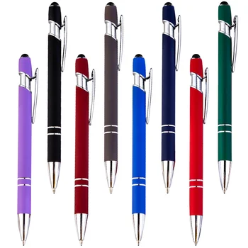 20 шт. / лот, матовая шариковая ручка, Креативный стилус, Сенсорная ручка, 18 цветов, Шариковая ручка для письма, Канцелярские принадлежности, Школьные принадлежности