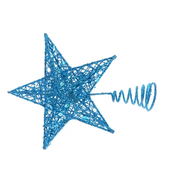 20-сантиметровая рождественская елка, железная звезда, блестящие украшения для рождественской елки (синий)