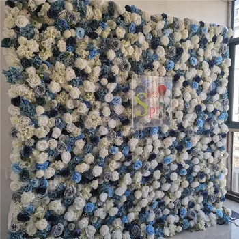 SPR   Горячая Распродажа, Роза и Гортензия, Искусственный Шелк, Стена для цветов в рулонах