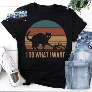 Кошка, я делаю то, что хочу, винтажная футболка Love For Lover