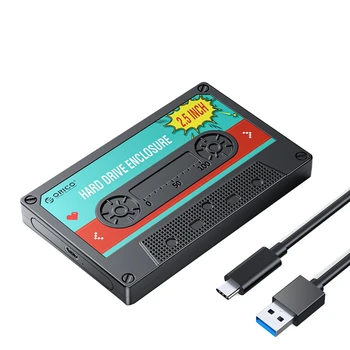 ORICO 2,5-дюймовый корпус жесткого диска SATA-USB3.0, корпус внешнего жесткого диска, 6 Гбит/с, корпус жесткого диска Type-C с наклейкой 