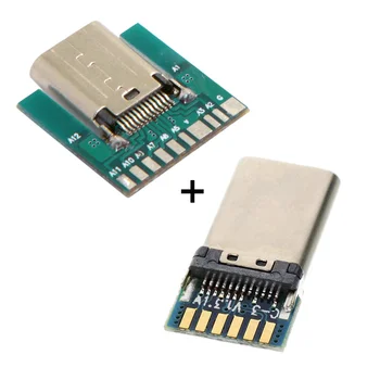 Тестовая припаянная розетка USB-C USB3.1type-c SMT-головка с разъемом для печатной платы
