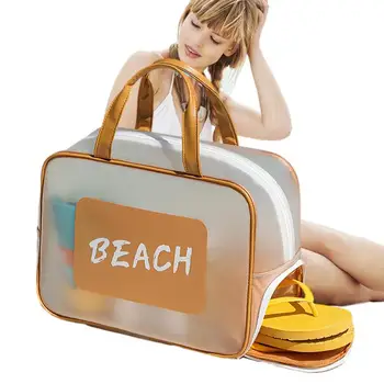 Пляжная сумка-тоут, водонепроницаемая сумка на молнии, органайзер для влажного и сухого разделения, Большая емкость для путешествий, плавания, пляжной рыбалки