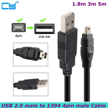 5 м 1,8 м USB 2,0 к IEEE1394 4-контактный Кабель для Передачи Данных Firewire для Цифровой Камеры Sony DV Принтер Для Сканирования Обсуждение 1394 Видеокабель