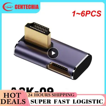 1-6 шт. HDMI-совместимый адаптер для мужчин и HDMI-совместимых женщин с углом наклона 90 градусов 270 градусов Удлинитель кабеля конвертер для HDTV