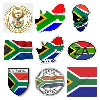 Наклейка Южно-Африканской Республики, Штамп с национальным гербом ЮАР, Виниловая наклейка для путешествий, код Кейптауна, ZA, наклейка для украшения.
