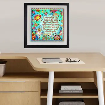 Цитата из жизни Симпатичный цветочный плакат Картинка на плакате Забавный Домашний принт Современная комната Винтажная Фреска Декор Стены Без рамки