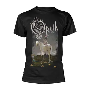 Черная футболка OPETH - HORSE с мелким принтом спереди и сзади