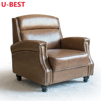U-лучшая антикварная мебель в американском стиле, высококачественный кожаный диван-авиатор для гостиной, коричневые коврики для гостиной