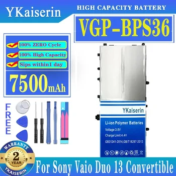 YKaiserin Аккумулятор VGP-BPS36 VGPBPS36 7500 мАч Для Sony для Vaio Duo 13 Duo13 Конвертируемый Сенсорный 13,3 