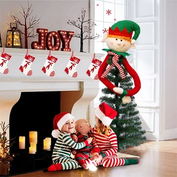 Шляпа-топпер на рождественскую елку, классический снеговик, эльф, праздничное украшение на елку для украшения дома