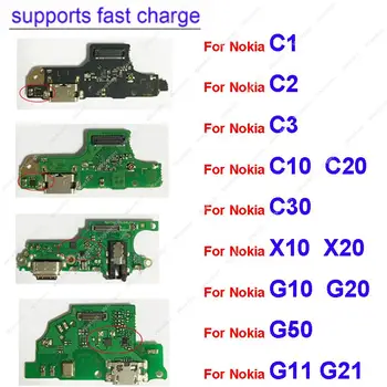 USB Плата Для Зарядки Nokia C30 C10 C20 C3 C2 C1 G10 G11 G21 G20 G50 X10 X20 Usb Порт Плата Зарядного Устройства Микрофон Гибкий Кабель Запчасти