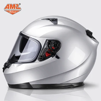 Высококачественный классический полнолицевый шлем ABS для мотогонок и картинга, защитный шлем для внедорожников AMZ 905 (FF960)