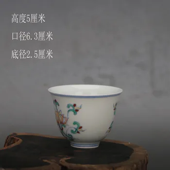 Ранняя коллекция Jingdezhen Ming Chenghua Year Doucai с ручной росписью Treasure Cup
